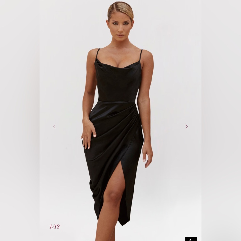NWOT House of CB Reva Satin Corset Dress